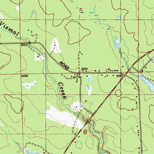 Topographic Map of Hatfield School (historical), WI