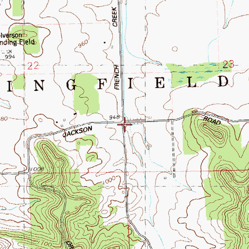 Topographic Map of Jackson School (historical), WI