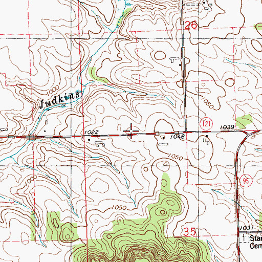 Topographic Map of Judkins School (historical), WI