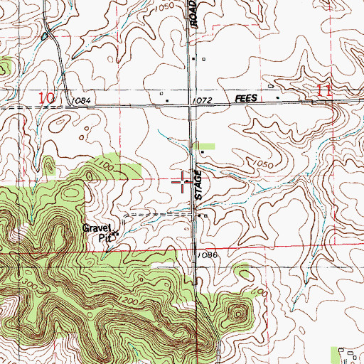 Topographic Map of Leverett School (historical), WI