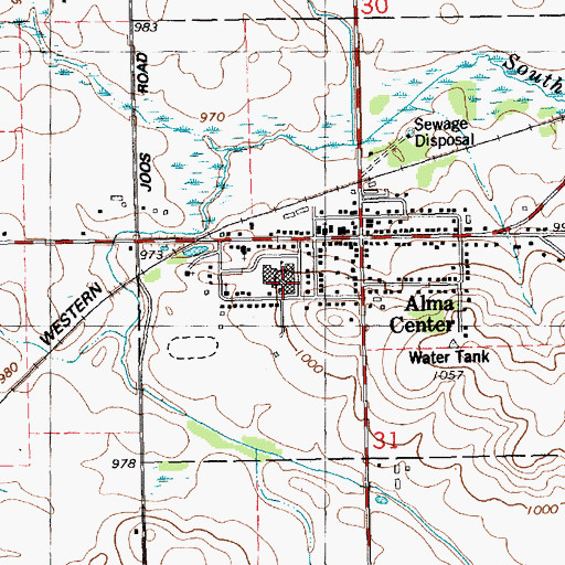 Topographic Map of Lincoln High School, WI