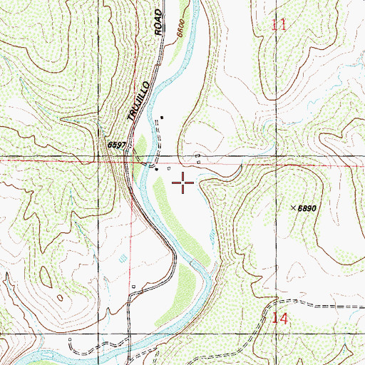 Topographic Map of Valle Seco, CO