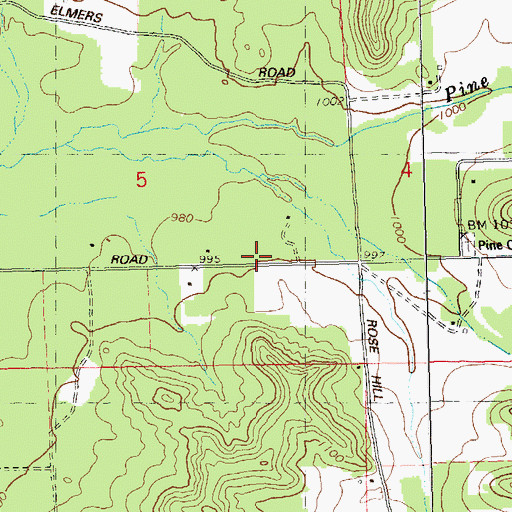 Topographic Map of Pine Creek School (historical), WI