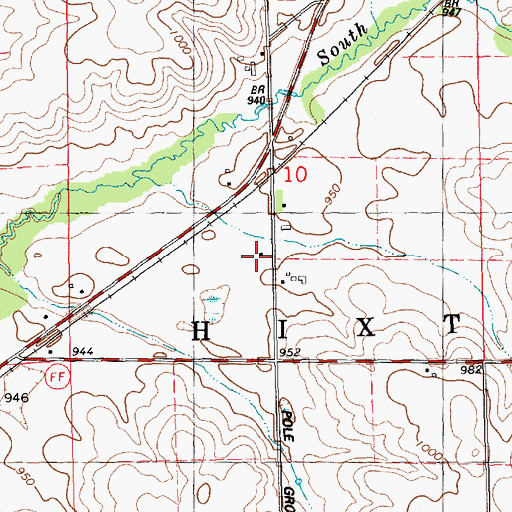 Topographic Map of Pole Grove School (historical), WI