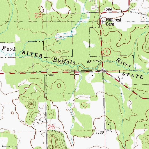 Topographic Map of Prime School (historical), WI