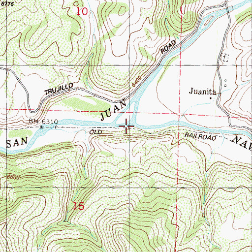 Topographic Map of Navajo River, CO