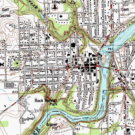 Topographic Map of Saint Joseph Roman Catholic Church, WI