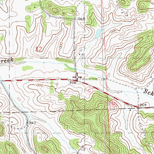 Topographic Map of Schermerhorn School (historical), WI