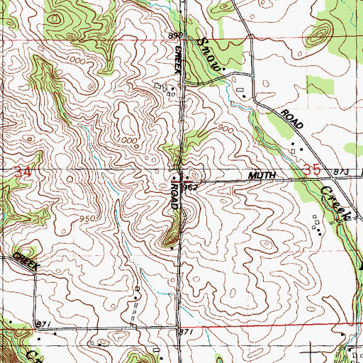 Topographic Map of Snow Creek School (historical), WI