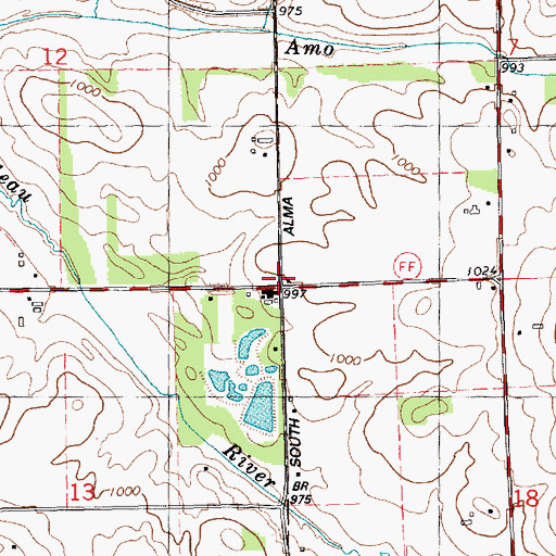Topographic Map of South Alma School (historical), WI