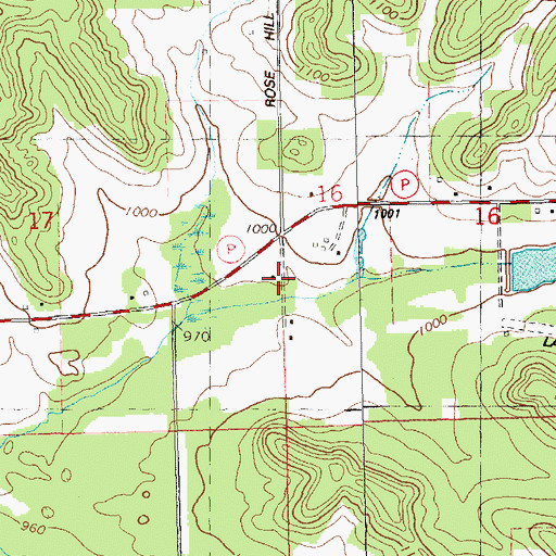 Topographic Map of Stockwell School (historical), WI