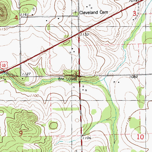 Topographic Map of Sunnybrook School (historical), WI