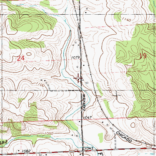 Topographic Map of Sunnyside School (historical), WI