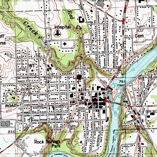 Topographic Map of Third Street Elementary School, WI