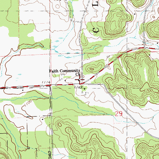 Topographic Map of Tindahl School (historical), WI
