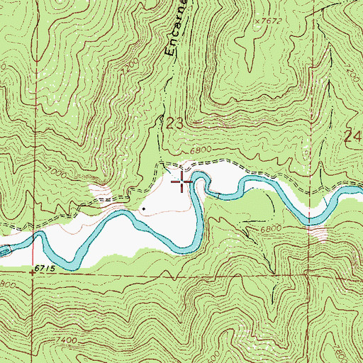 Topographic Map of Encarnacion Canyon, NM