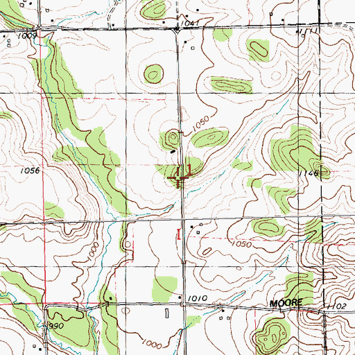 Topographic Map of Van Horn School (historical), WI