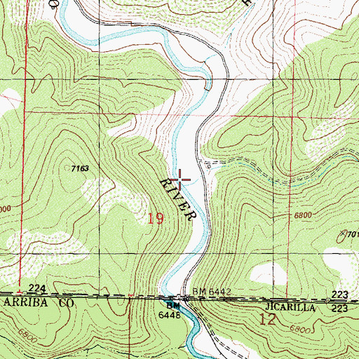 Topographic Map of Villareal Canyon, CO