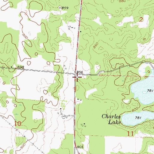Topographic Map of Campbell School (historical), WI
