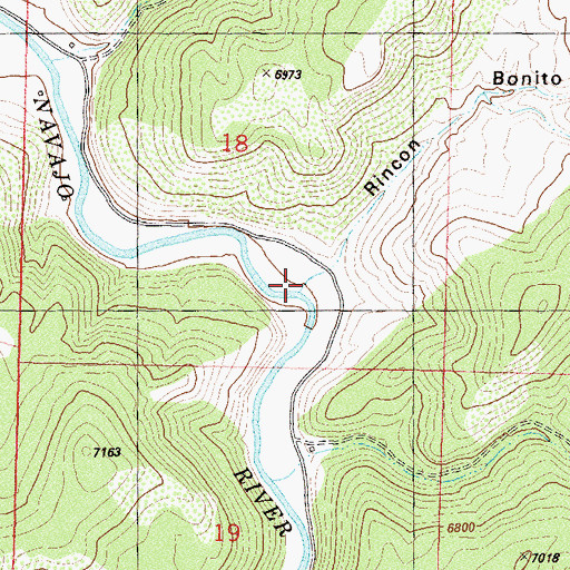 Topographic Map of Rincon Bonito Canyon, CO