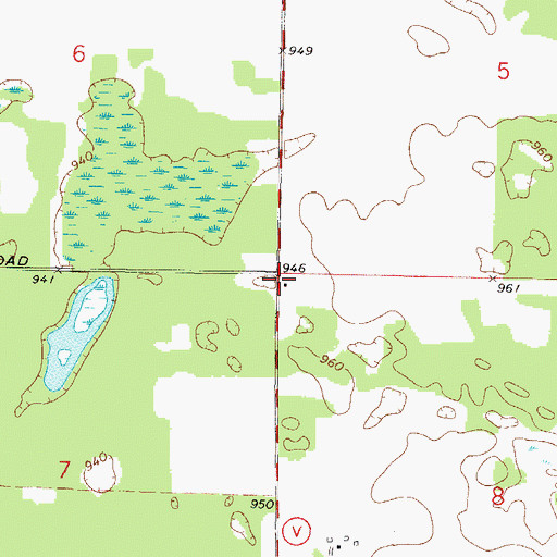 Topographic Map of Cowie School (historical), WI