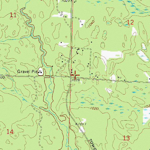 Topographic Map of Eagle River School (historical), WI
