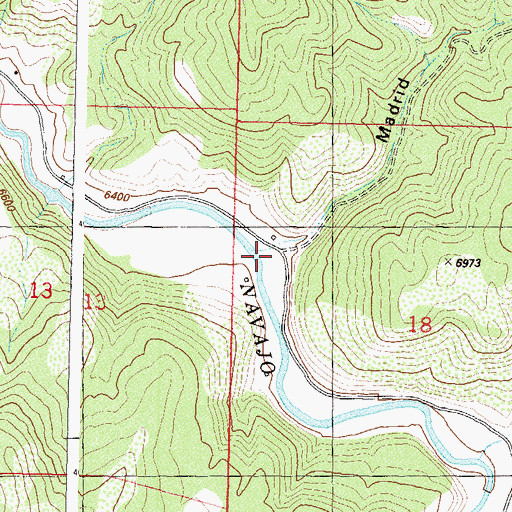 Topographic Map of Madrid Canyon, CO