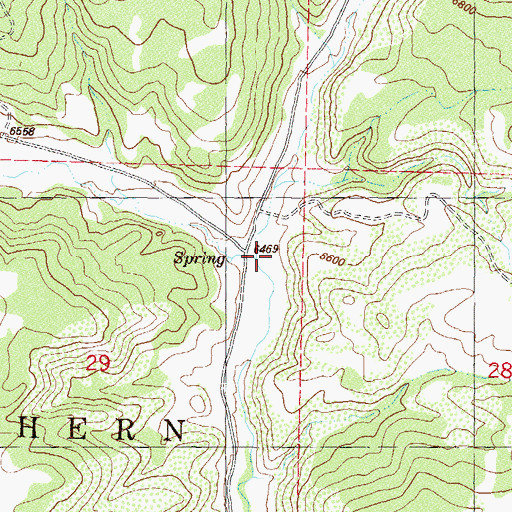 Topographic Map of Round Meadow Creek, CO