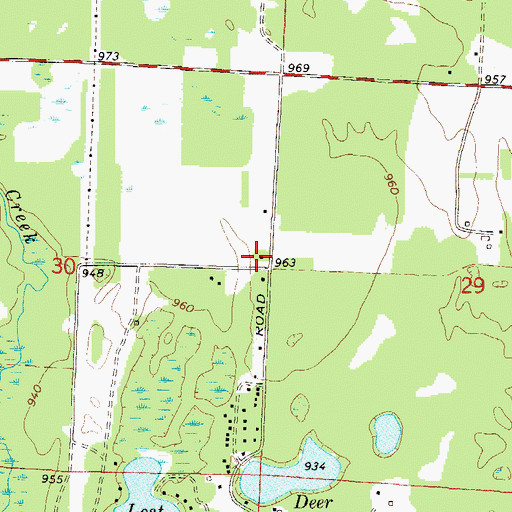 Topographic Map of Intervale School (historical), WI