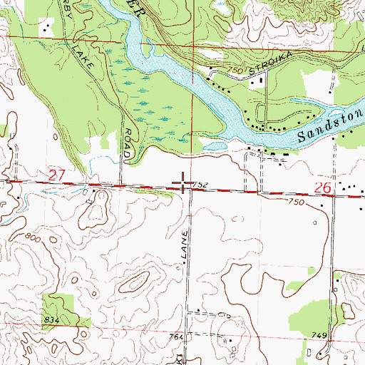 Topographic Map of Kirby Hill School (historical), WI