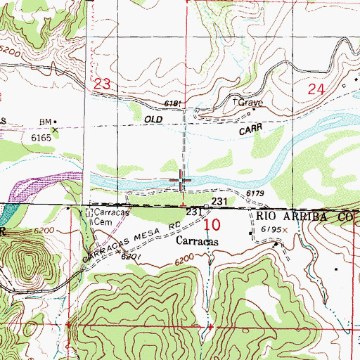 Topographic Map of Arroyo Escondido, CO