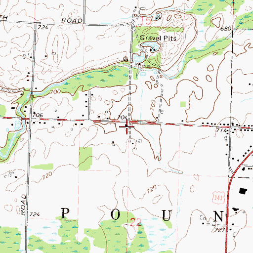 Topographic Map of Lincoln School (historical), WI