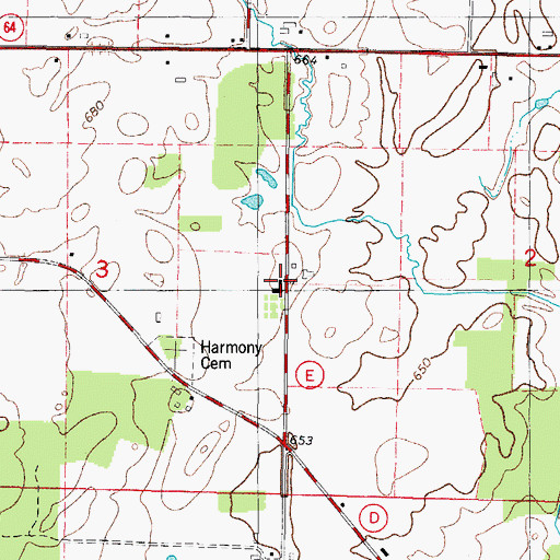 Topographic Map of Marinette County Farm (historical), WI