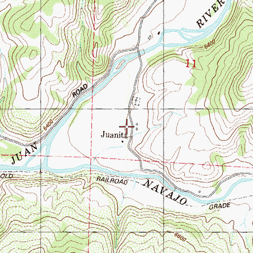 Topographic Map of Juanita, CO