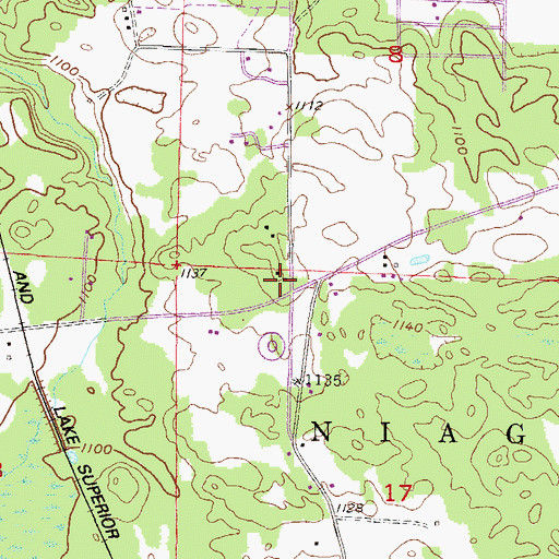 Topographic Map of Mountain School (historical), WI