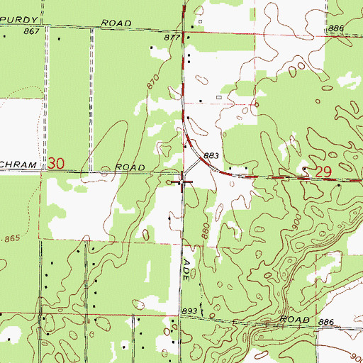 Topographic Map of Napper School (historical), WI