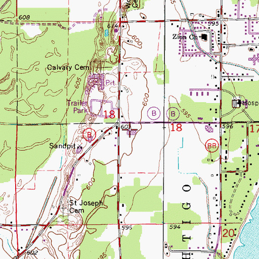 Topographic Map of Northeastern Wisconsin Technical College, WI