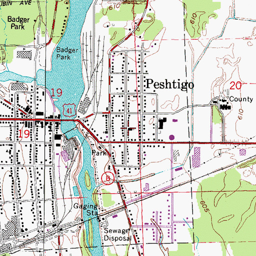 Topographic Map of Salem Swedish Evangelical Lutheran Church, WI