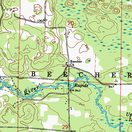Topographic Map of Smeester School (historical), WI