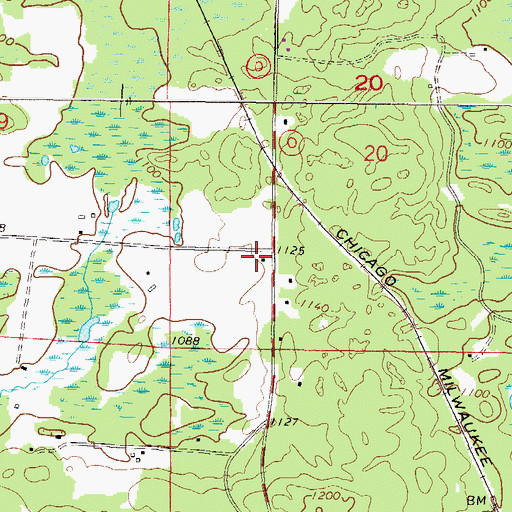 Topographic Map of Summit School (historical), WI