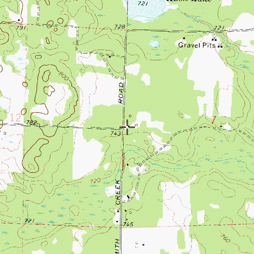 Topographic Map of Vanderbloomer School (historical), WI