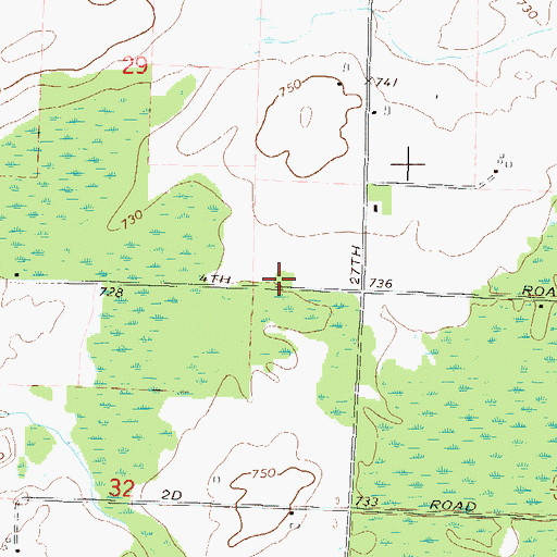 Topographic Map of Weber School (historical), WI