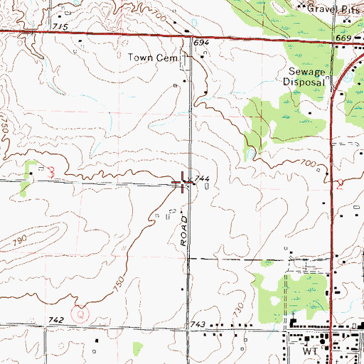 Topographic Map of Wilson School (historical), WI