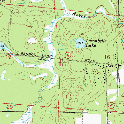 Topographic Map of Woodrow School (historical), WI