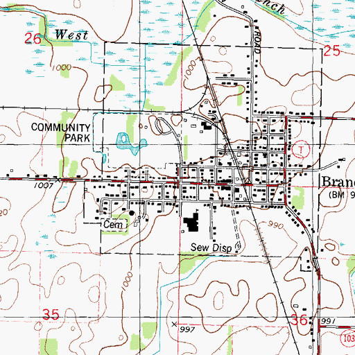 Topographic Map of Bethel Reformed Church, WI