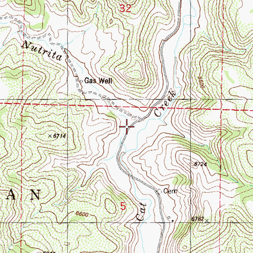 Topographic Map of Caada de la Nutrita, CO