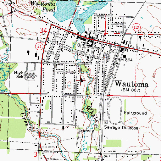 Topographic Map of Riverview Elementary School, WI