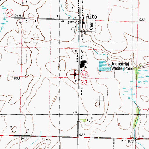 Topographic Map of Alto Elementary School, WI