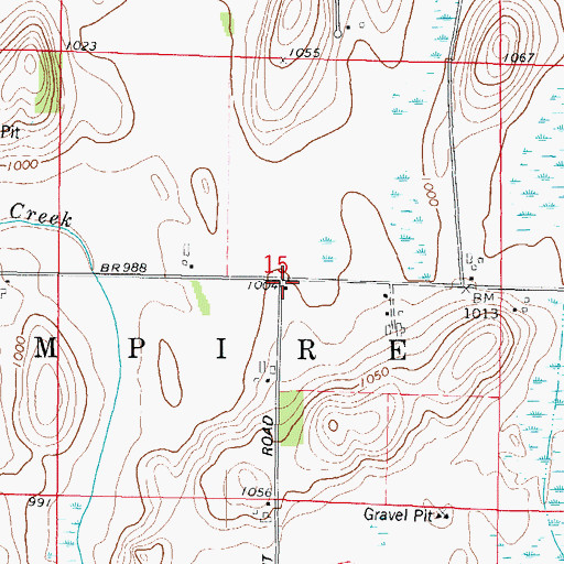 Topographic Map of Blaine School (historical), WI