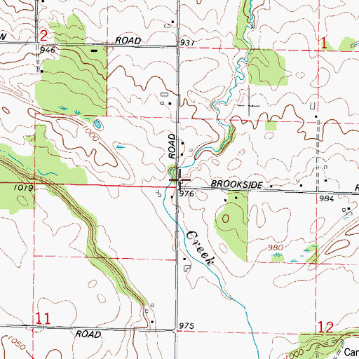 Topographic Map of Brookside School (historical), WI